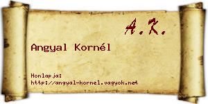 Angyal Kornél névjegykártya