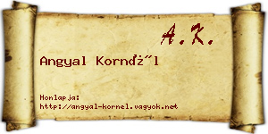 Angyal Kornél névjegykártya